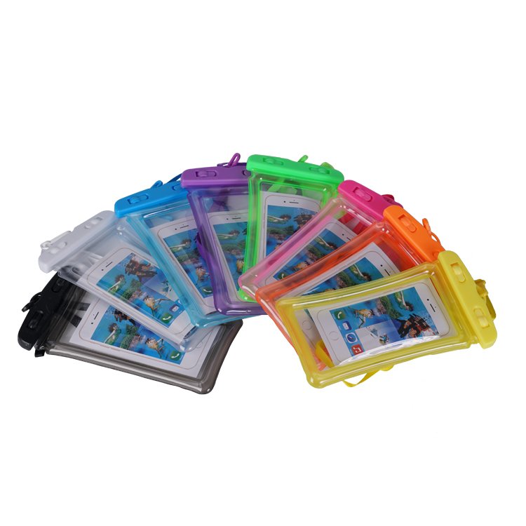 Universal waterproof pvc mobile phone cases clear pouch waterproof bag water proof cell phone bag with lanyard