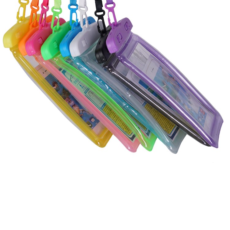 Universal waterproof pvc mobile phone cases clear pouch waterproof bag water proof cell phone bag with lanyard