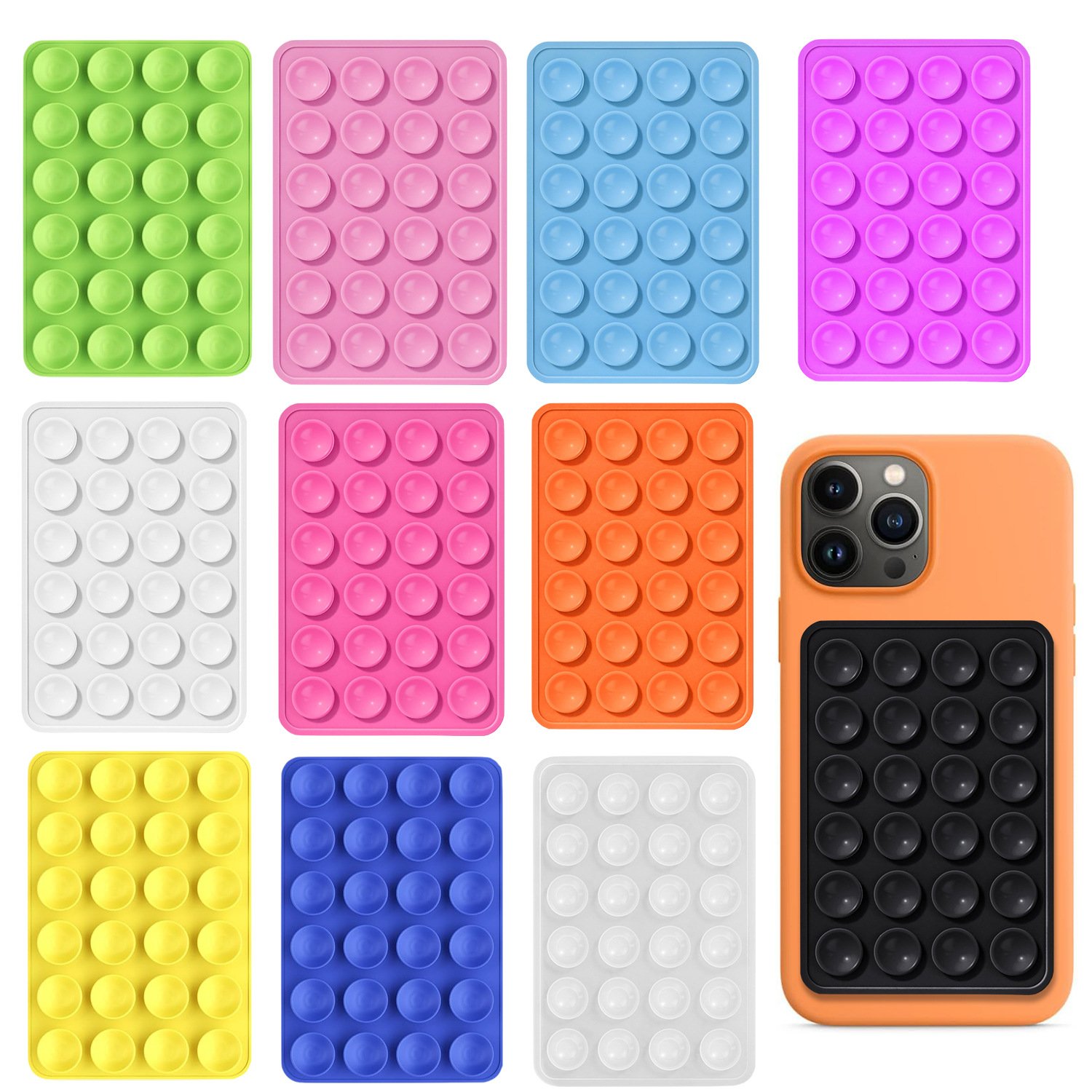 X625-2 Sticky Grippy Phone Case Suction Cup Card Pack mobile Phone Grip Phone accessories Sticky Grippy Cellphone Case Holder
