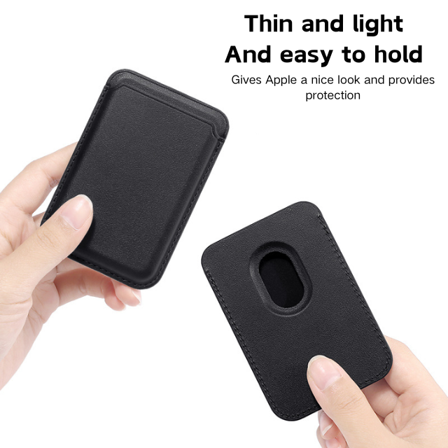 Customised Best Quality Brand Logo Mag Case Genuine Leather Safes Magnetic Wallet For Iphone 14 13 12 Pro Max