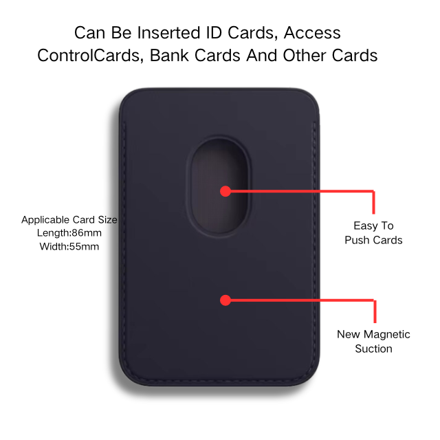 Customised Best Quality Brand Logo Mag Case Genuine Leather Safes Magnetic Wallet For Iphone 14 13 12 Pro Max