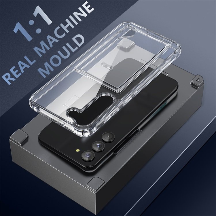 Mobile Phone Accessories Case Shockproof 1.5mm Transparent Cover Card Slot Purse Clear Phone Case for Samsung S23 Plus S24 Ultra