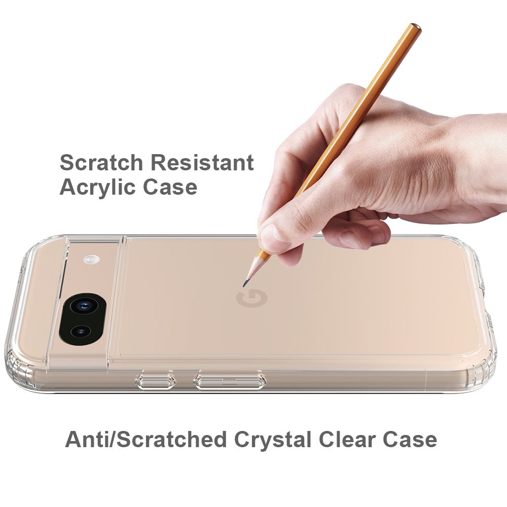 Shockproof Clear Case For Google Pixel 7 8 9 Pro XL Transparent Acrylic Mobile Phone Cover