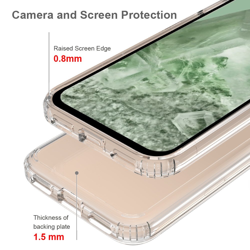 Shockproof Clear Case For Google Pixel 7 8 9 Pro XL Transparent Acrylic Mobile Phone Cover