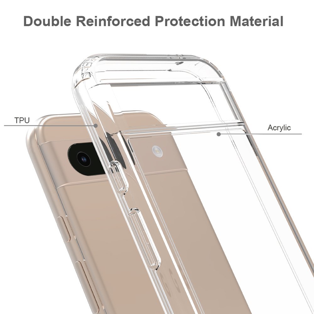 Shockproof Clear Case For Google Pixel 7 8 9 Pro XL Transparent Acrylic Mobile Phone Cover