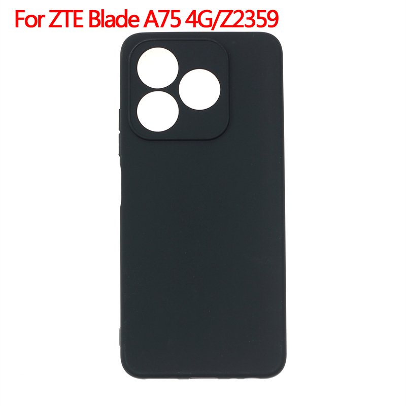 Manufacturer Wholesale Matte TPU Cases Soft Frosted Back Cover Silicone Mobile Phone Case For ZTE Blade A75 4G Z2359 Black