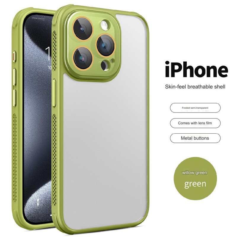 New Heat Dissipation Phone Case For iPhone 16 Pro Max With Camera Lens Protection Frosted Translucent Matte Back Phone Cover