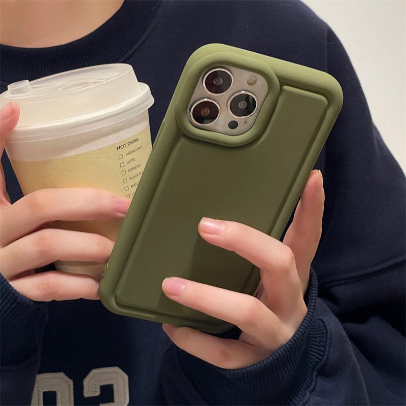 Fashion INS Air cushion Soft touch Phone case for iphone 11 12 13 14 XS MAX Anti-fall Silicone Back Mobile Phone Cover
