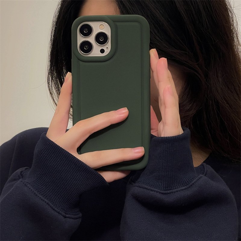 Fashion INS Air cushion Soft touch Phone case for iphone 11 12 13 14 XS MAX Anti-fall Silicone Back Mobile Phone Cover