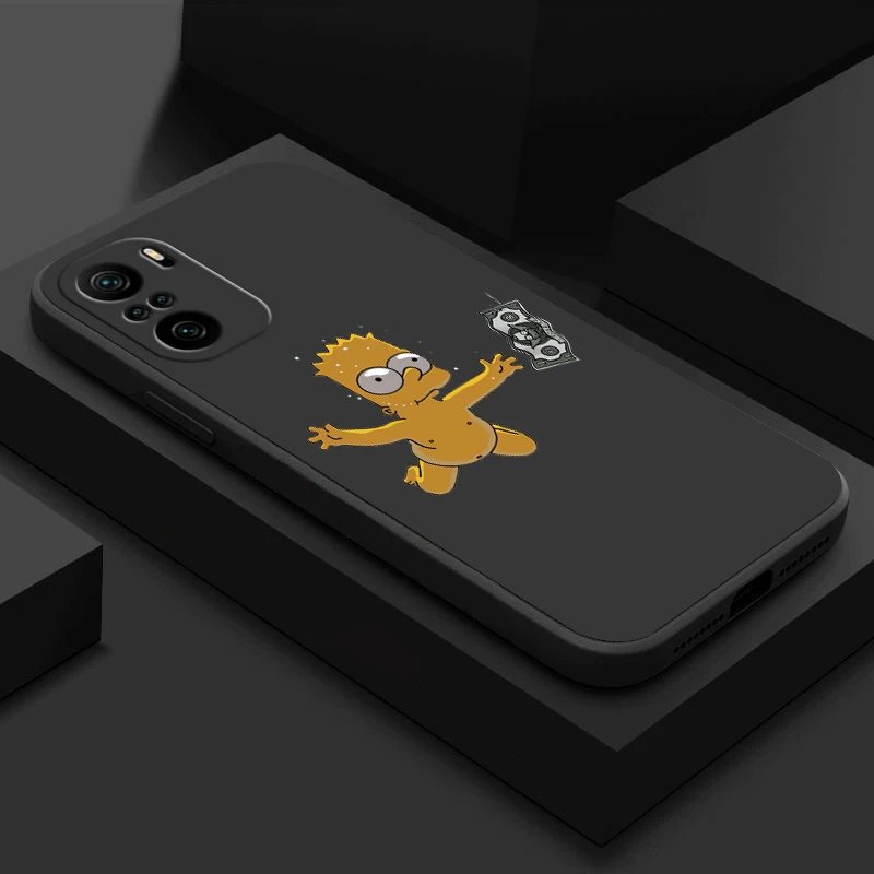 Cartoon Cute The Simpsons Phone Case For Xiaomi Redmi Note 12 11E 11S 11 11T 10 10S 9 9T 9S 8T Pro Plus 5G Black Cover