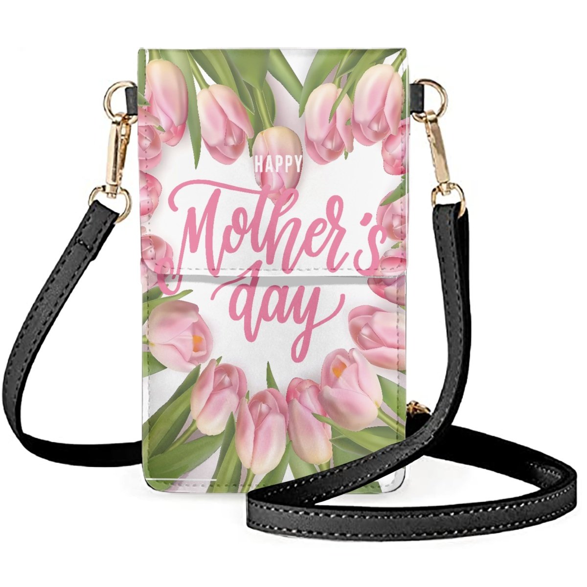 Crossbody PU Leather Custom Protect Mobile Phone Bag Cases With Button Women Print On Demand Business Waterproof Gift For Mother