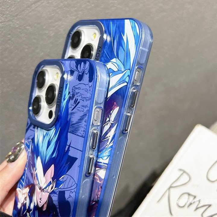 Cartoon Least IMD Print Super Goku Anime Mobile Phone Case For iphone 16 15 pro max 14 13 12 11 pro OEM Custom Back Cover Shell