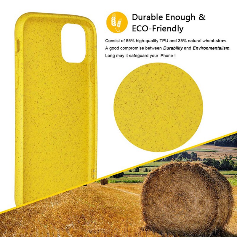 Eco-Friendly Natural Wheat Straw Recycle Phone Case Biodegradable For iphone 13 pro max phone case