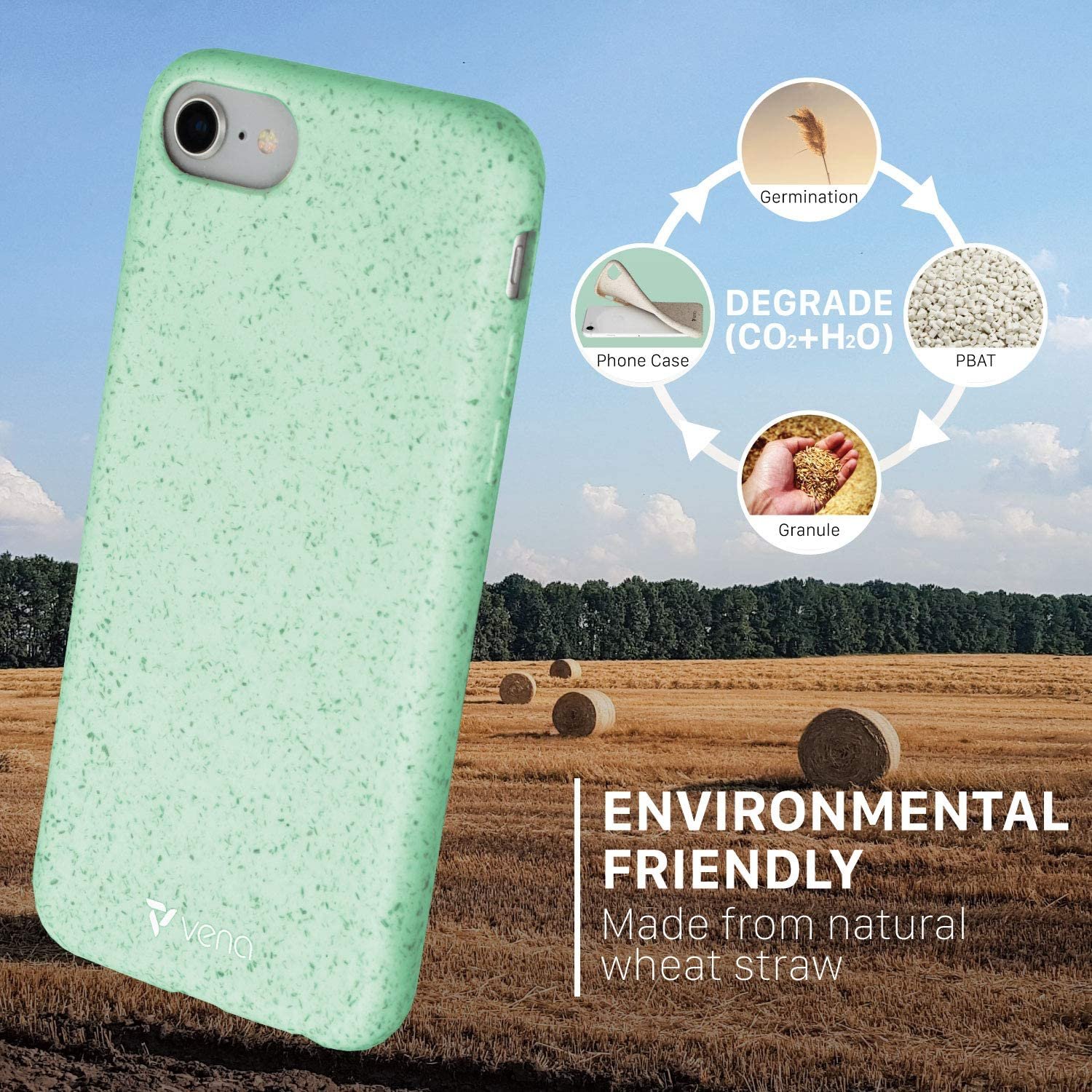 Eco-Friendly Natural Wheat Straw Recycle Phone Case Biodegradable For iphone 13 pro max phone case