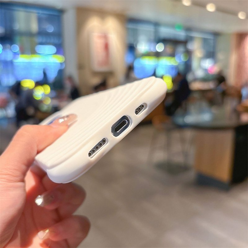 3D Creative Wave Magnetic vortex Mobile Phone Case for iPhone 15 pro max Liquid Silicone Four Corner Drop-resistant mobile Case