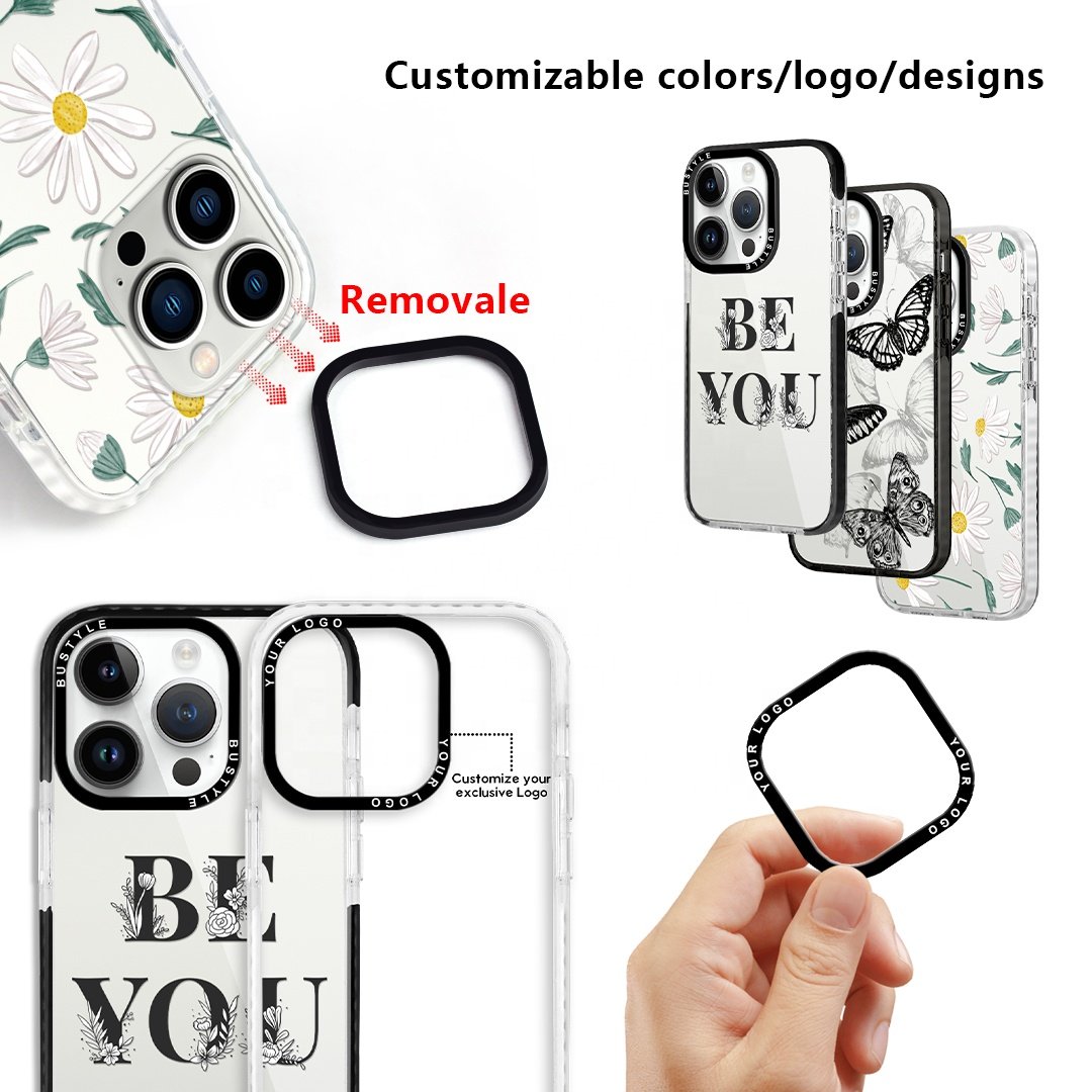 In Stock Custom Clear Case for iPhone 14 Impact Phone Cover Detachable Ring Protective Mobile Phone Case For iPhone 15 Pro Max