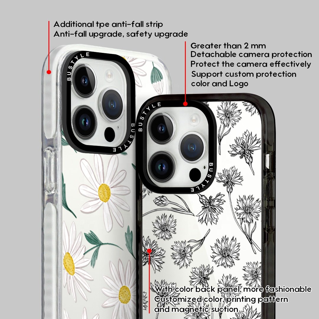 In Stock Custom Clear Case for iPhone 14 Impact Phone Cover Detachable Ring Protective Mobile Phone Case For iPhone 15 Pro Max