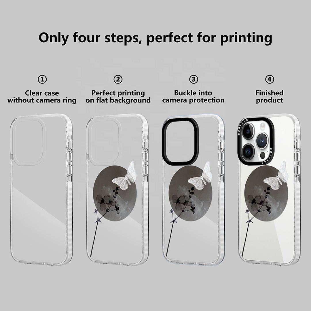 In Stock Custom Clear Case for iPhone 14 Impact Phone Cover Detachable Ring Protective Mobile Phone Case For iPhone 15 Pro Max