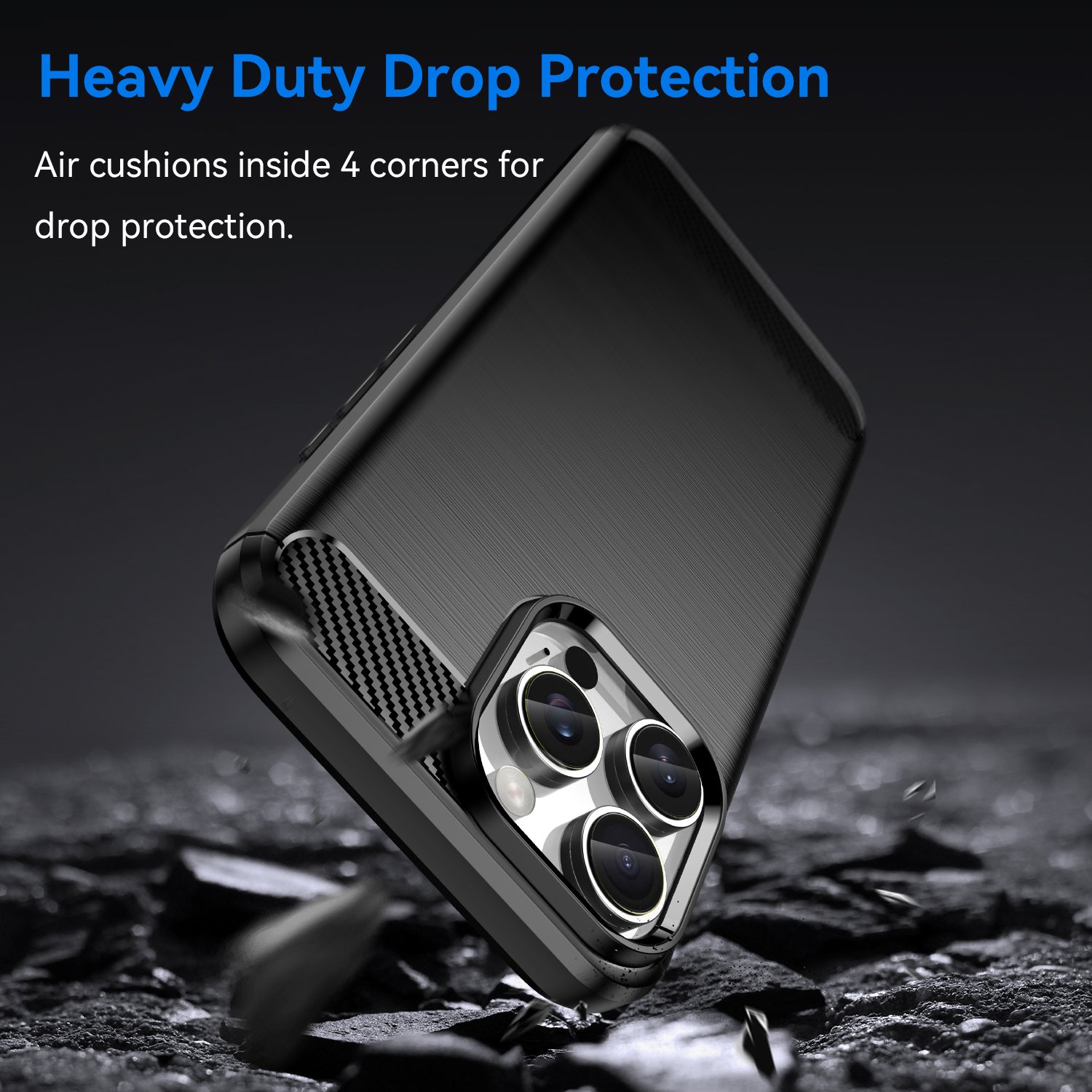 Carbon Fiber Brushed Case for iPhone 16 Pro Max 15 Pro 14 Plus 13 12 11 XS Max XR 7 8 Plus SE 4 SE3 Soft TPU Mobile Phone Case