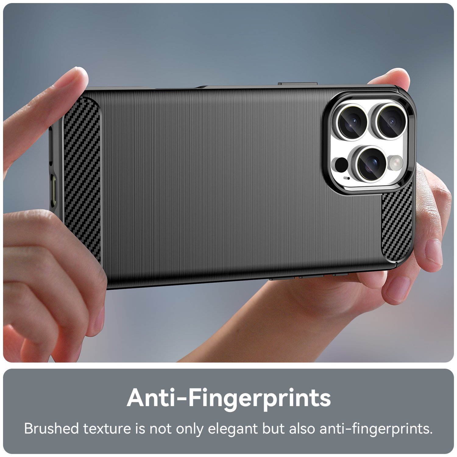 Carbon Fiber Brushed Case for iPhone 16 Pro Max 15 Pro 14 Plus 13 12 11 XS Max XR 7 8 Plus SE 4 SE3 Soft TPU Mobile Phone Case