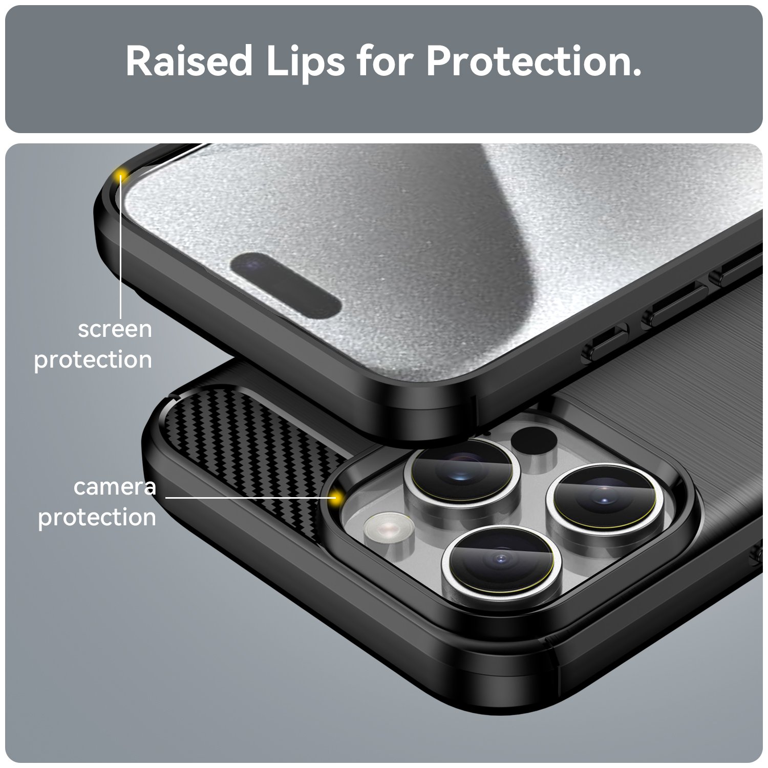 Carbon Fiber Brushed Case for iPhone 16 Pro Max 15 Pro 14 Plus 13 12 11 XS Max XR 7 8 Plus SE 4 SE3 Soft TPU Mobile Phone Case