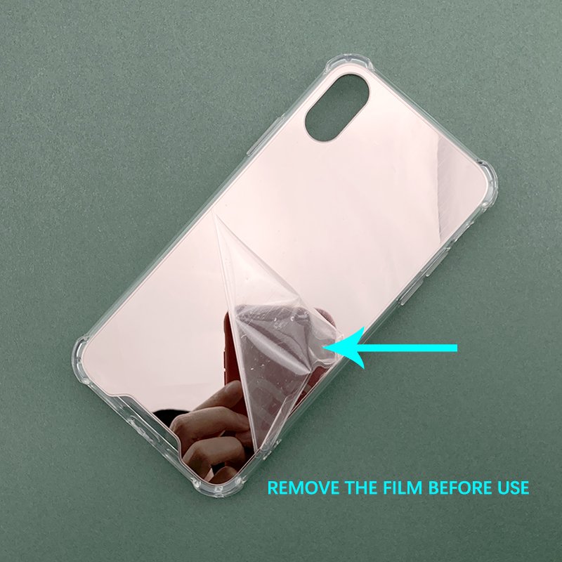 Ladies Makeup Mirror Phone Case for iPhone X Xs Xr 7 8 Plus 14 15 16 Mobile Case Plating Silver Phone Cases with Mirror Effect