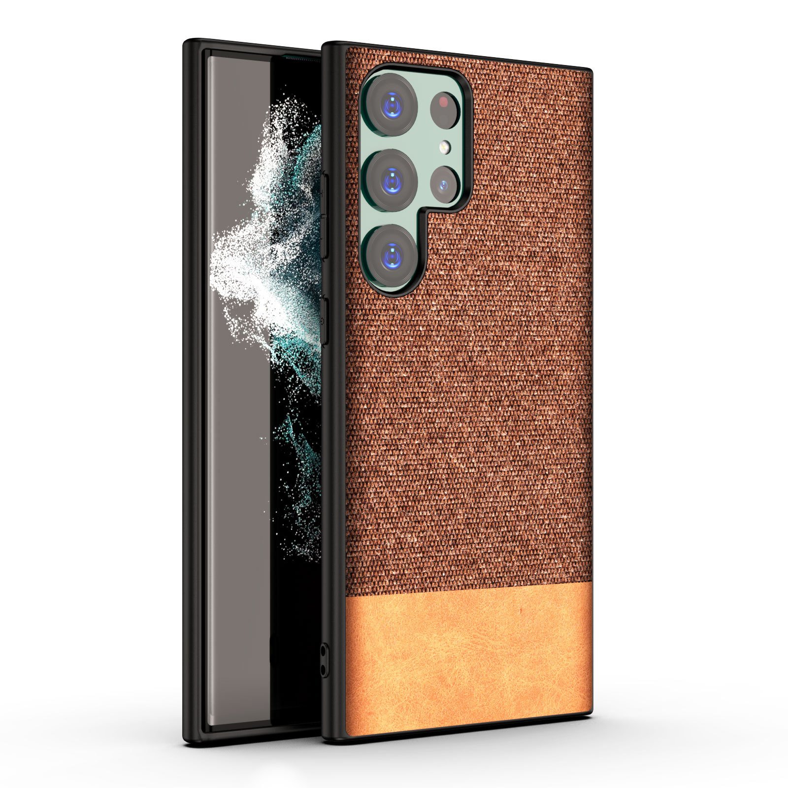 Colorful Canvas Soft TPU Hard PC Mobile Phone Case For Samsung Galaxy S23 Ultra S23 Plus Back Protect Cover