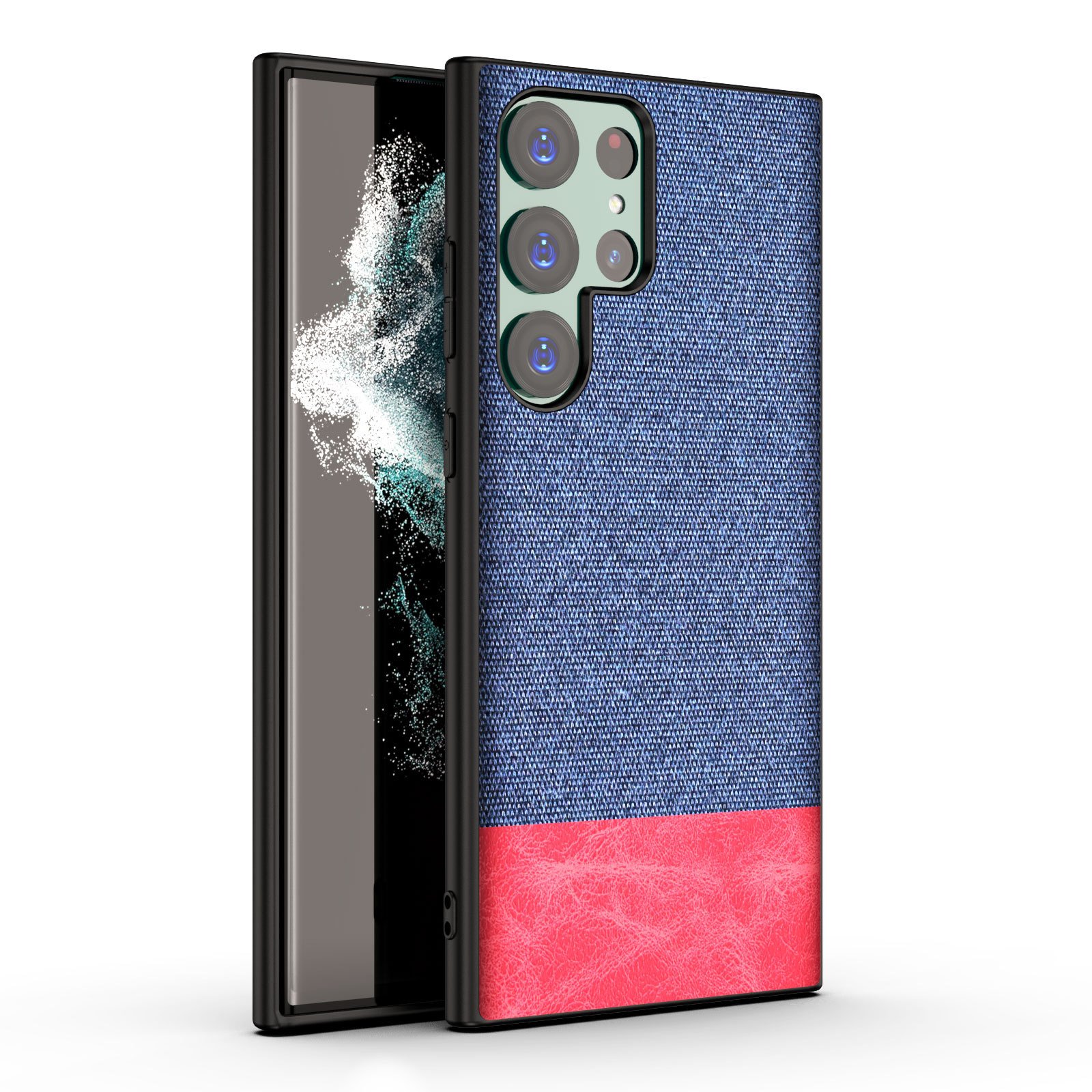 Colorful Canvas Soft TPU Hard PC Mobile Phone Case For Samsung Galaxy S23 Ultra S23 Plus Back Protect Cover
