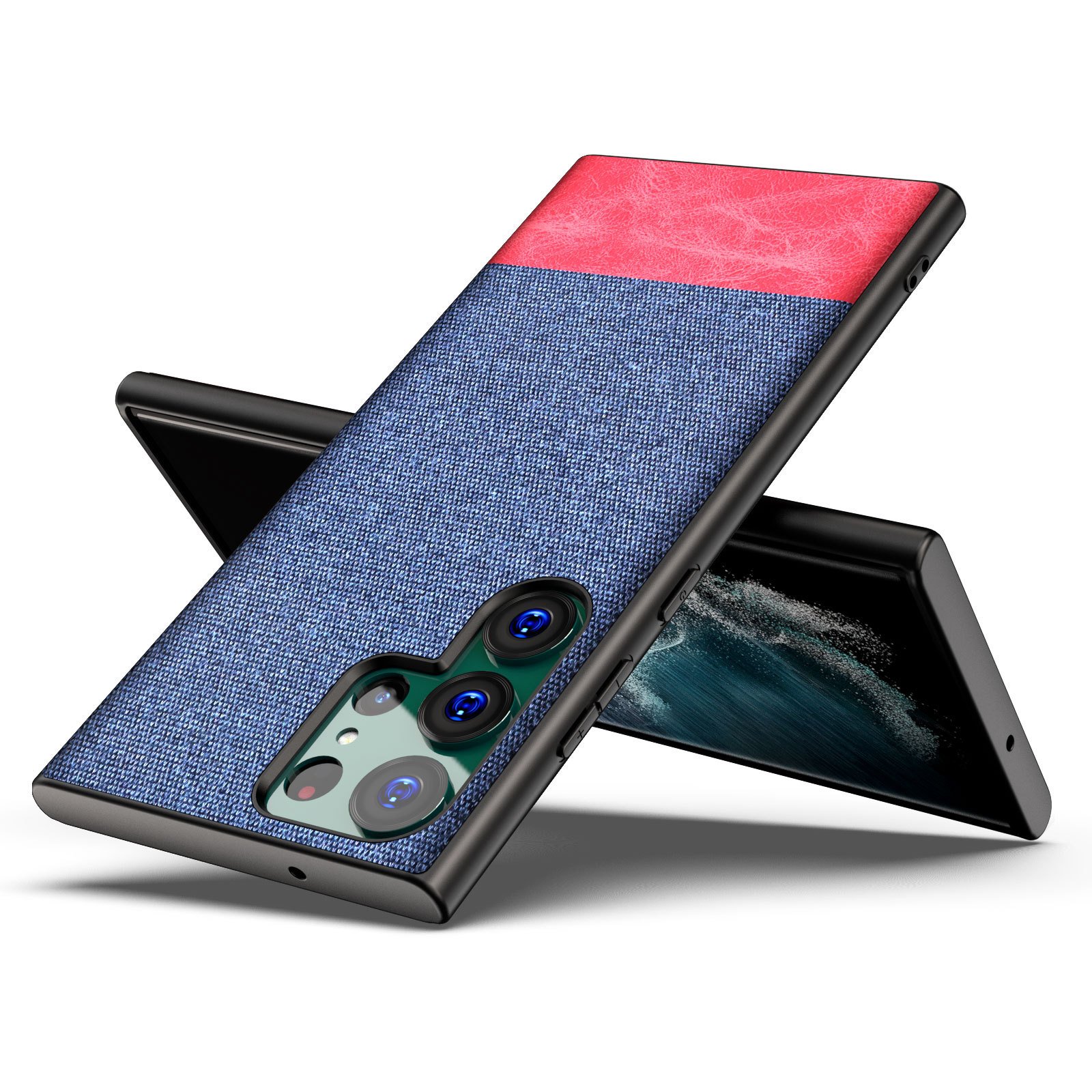 Colorful Canvas Soft TPU Hard PC Mobile Phone Case For Samsung Galaxy S23 Ultra S23 Plus Back Protect Cover