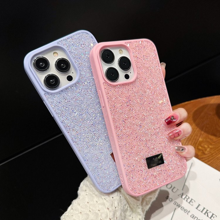 Luxury diamond iPhone 16 Pro Max mobile phone case high-grade diamond iPhone 15 electroplating 14 light luxury style applicable