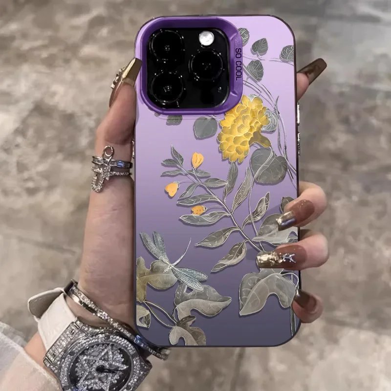 For IPhone15ProMax Case 11 12 13 14 Pro Max X XR XSMax 7/8/14/15 Plus 12 13Mini Fashion Painted Anti-falling Mobile Phone Case