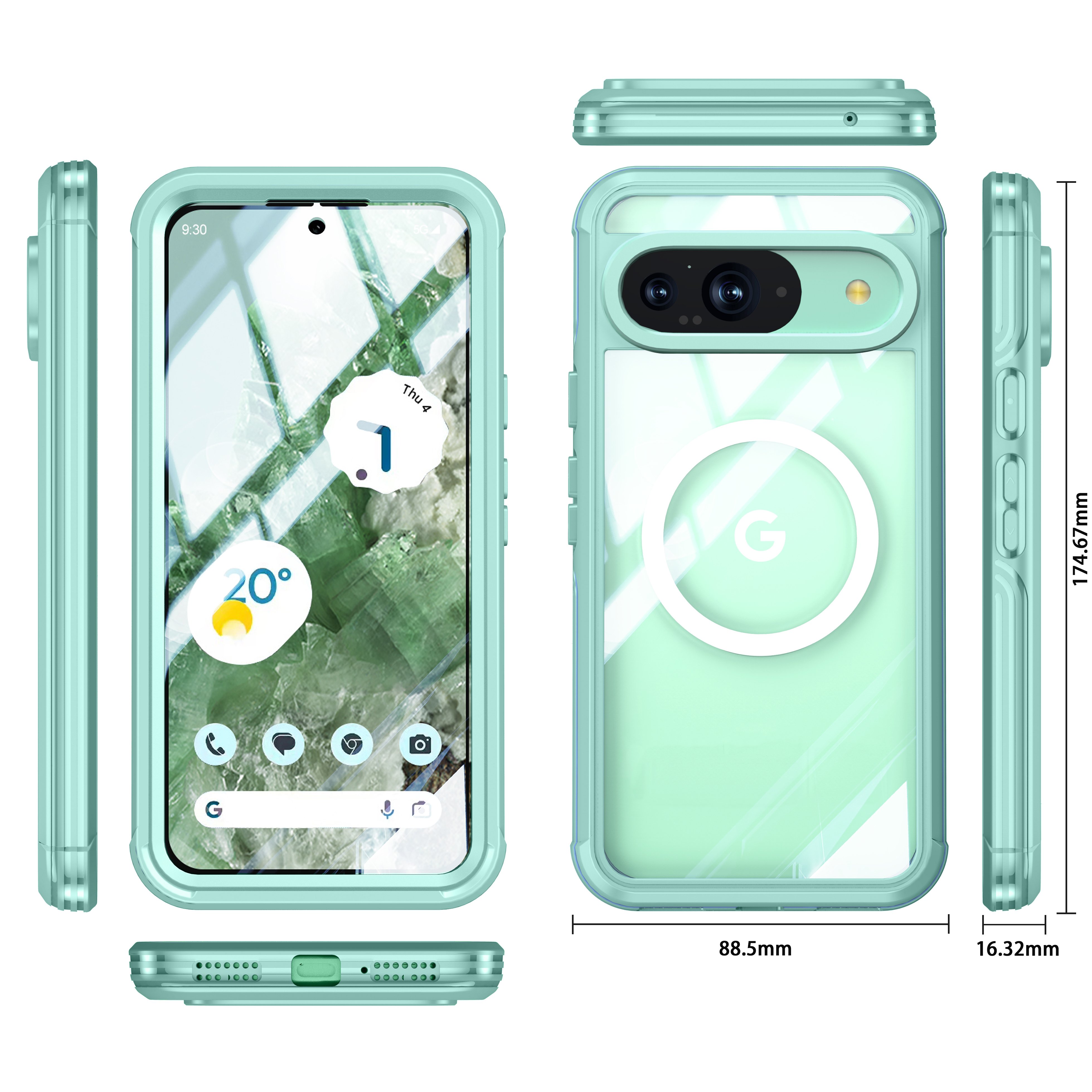 Factory Wholesale New 360 Degree Outsourced built-in screen Protector Professional Anti drop Phone case for Google Pixel 9/9 Pro