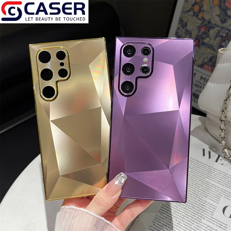 Luxury Plating Diamond Crystal Mobile Phone Cases Shockproof Matte Skin Touch Pone Cover For Samsung S24 Ultra/S23 Ultra plus