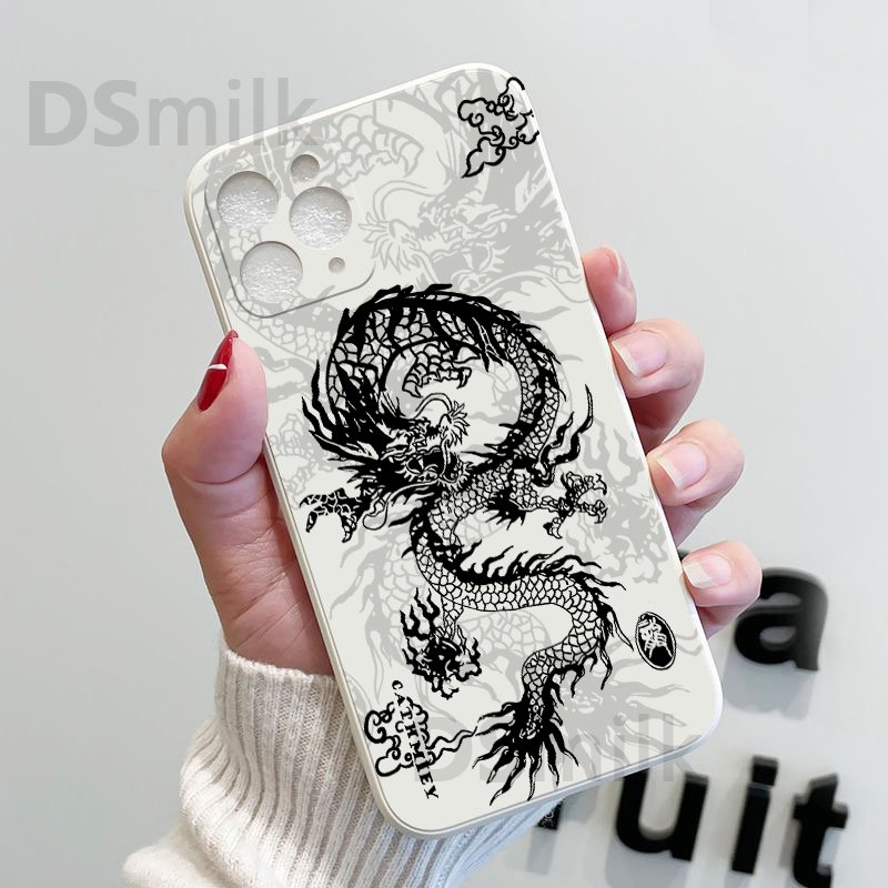 Chinese Dragon Phone Case for iPhone 15 14 13 Pro 12 11 Pro Xs X XR Max 8 7 SE Silicone Cases Soft Back Cover