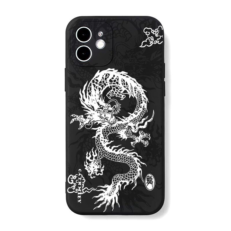 Chinese Dragon Phone Case for iPhone 15 14 13 Pro 12 11 Pro Xs X XR Max 8 7 SE Silicone Cases Soft Back Cover