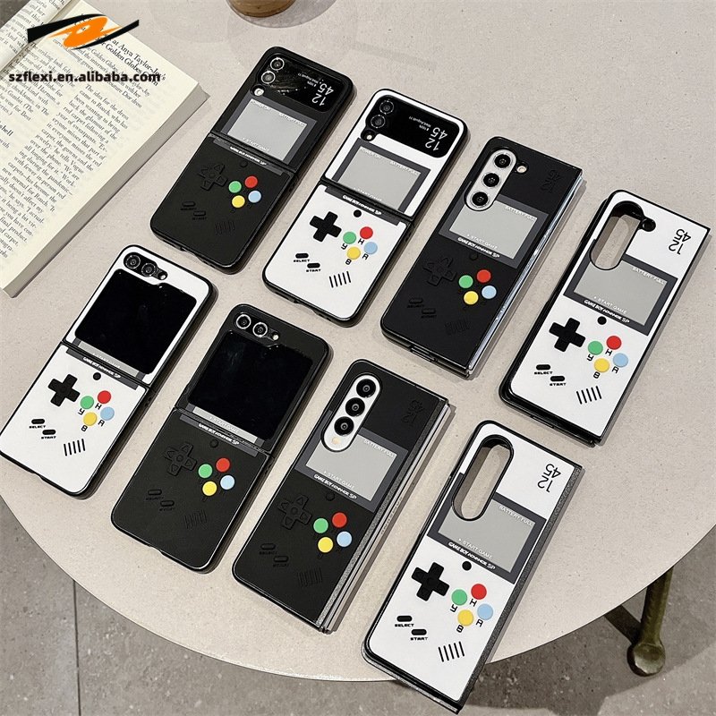 Creative Fun Stereo Game Console Fashion PC Mobile Phone Case For Samsung ZFlip Fold 3 4 5 6 S23 S24 Protection Case