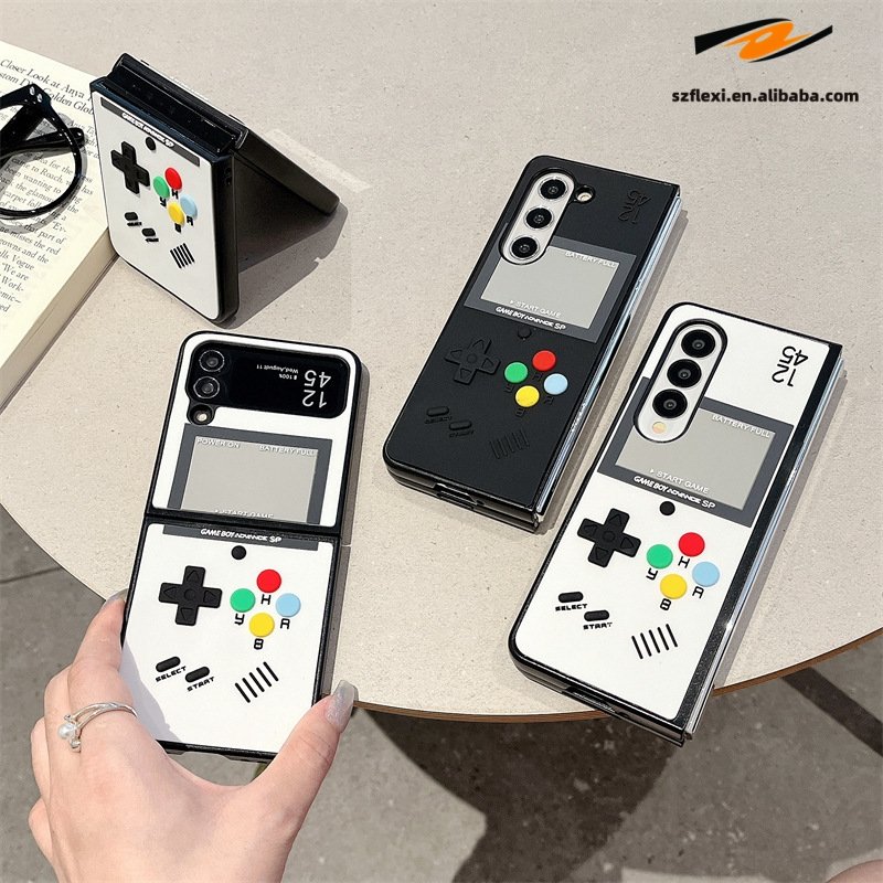 Creative Fun Stereo Game Console Fashion PC Mobile Phone Case For Samsung ZFlip Fold 3 4 5 6 S23 S24 Protection Case