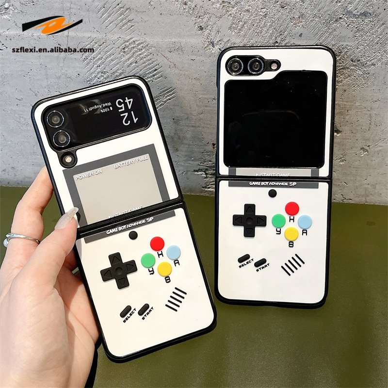 Creative Fun Stereo Game Console Fashion PC Mobile Phone Case For Samsung ZFlip Fold 3 4 5 6 S23 S24 Protection Case