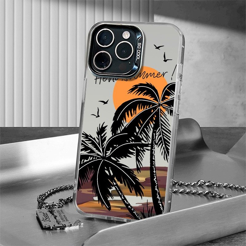Trend Mobile Back Cover For iPhone 11 12 13 314 15 16 Pro Max Sunset Coconut Trees Phone Case