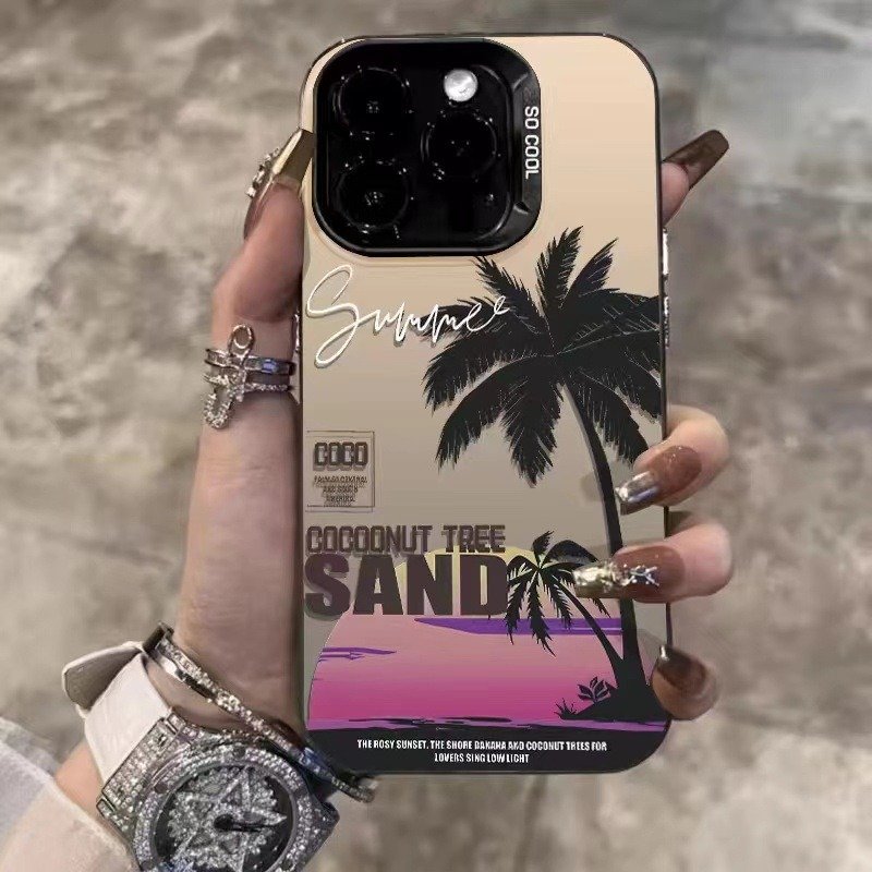 Trend Mobile Back Cover For iPhone 11 12 13 314 15 16 Pro Max Sunset Coconut Trees Phone Case