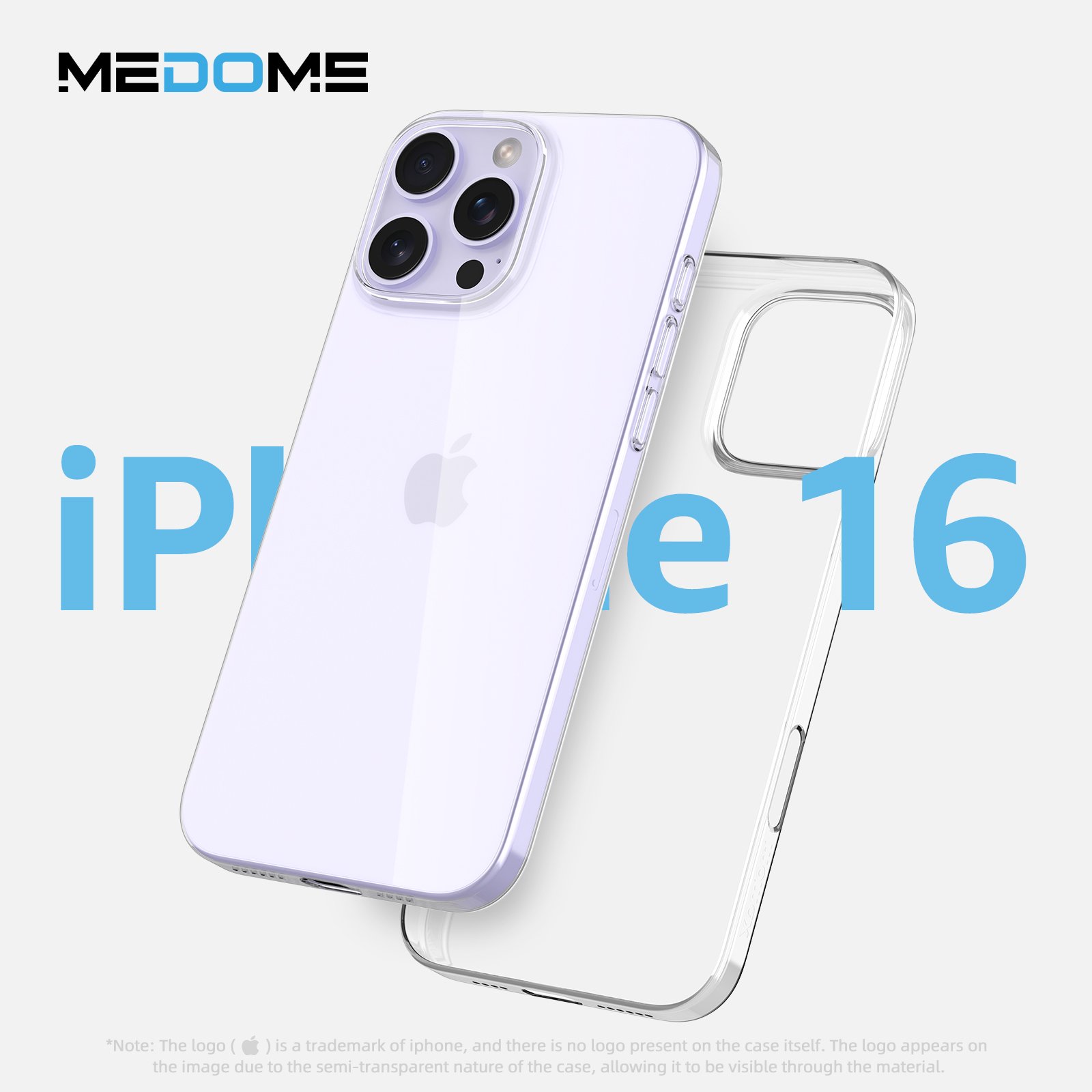 Medome Wholesale Clear PP Mobile Phone Case For iPhone 16 14 15 13 Luxury For iPhone Case For iPhone 16 Pro Max Case Phone Cover