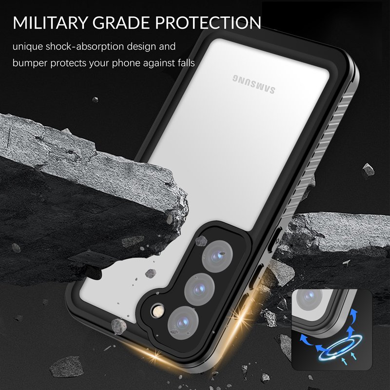 Clear Full Body Heavy Duty Protection IPX8 Shockproof Rugged Cover for Samsung S23 6.1inch Waterproof Phone Case