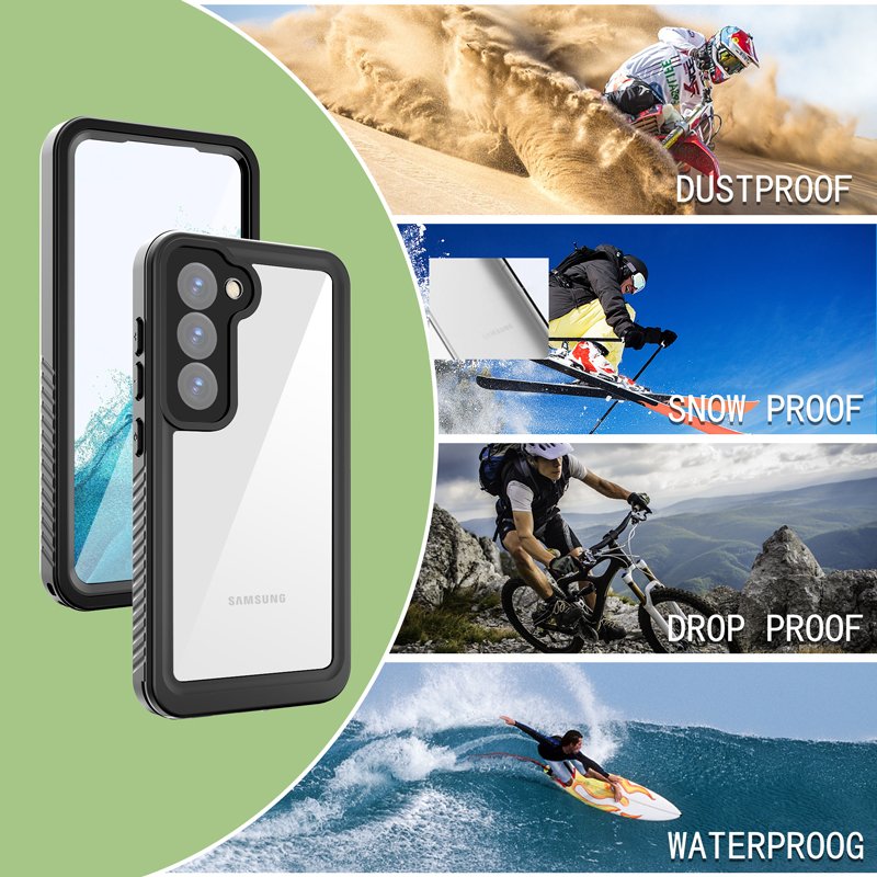 Clear Full Body Heavy Duty Protection IPX8 Shockproof Rugged Cover for Samsung S23 6.1inch Waterproof Phone Case