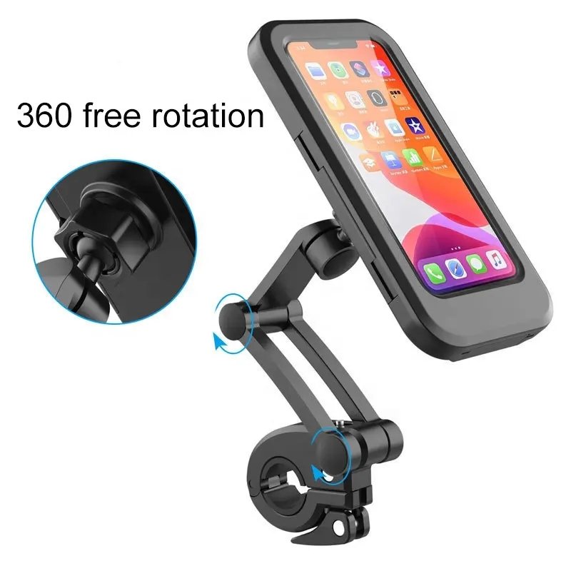 Cheap Price Adjustable Bike Ram Handlebar 360 Degree Bicycle Motorcycle cell phone holder waterproof phone case
