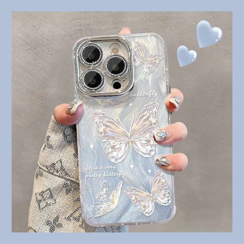 IMD glitter gradient bow phone case for iphone Xr Xs 11 12 13 14 15Pro Max Cell Cover funda
