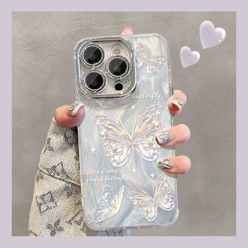 IMD glitter gradient bow phone case for iphone Xr Xs 11 12 13 14 15Pro Max Cell Cover funda