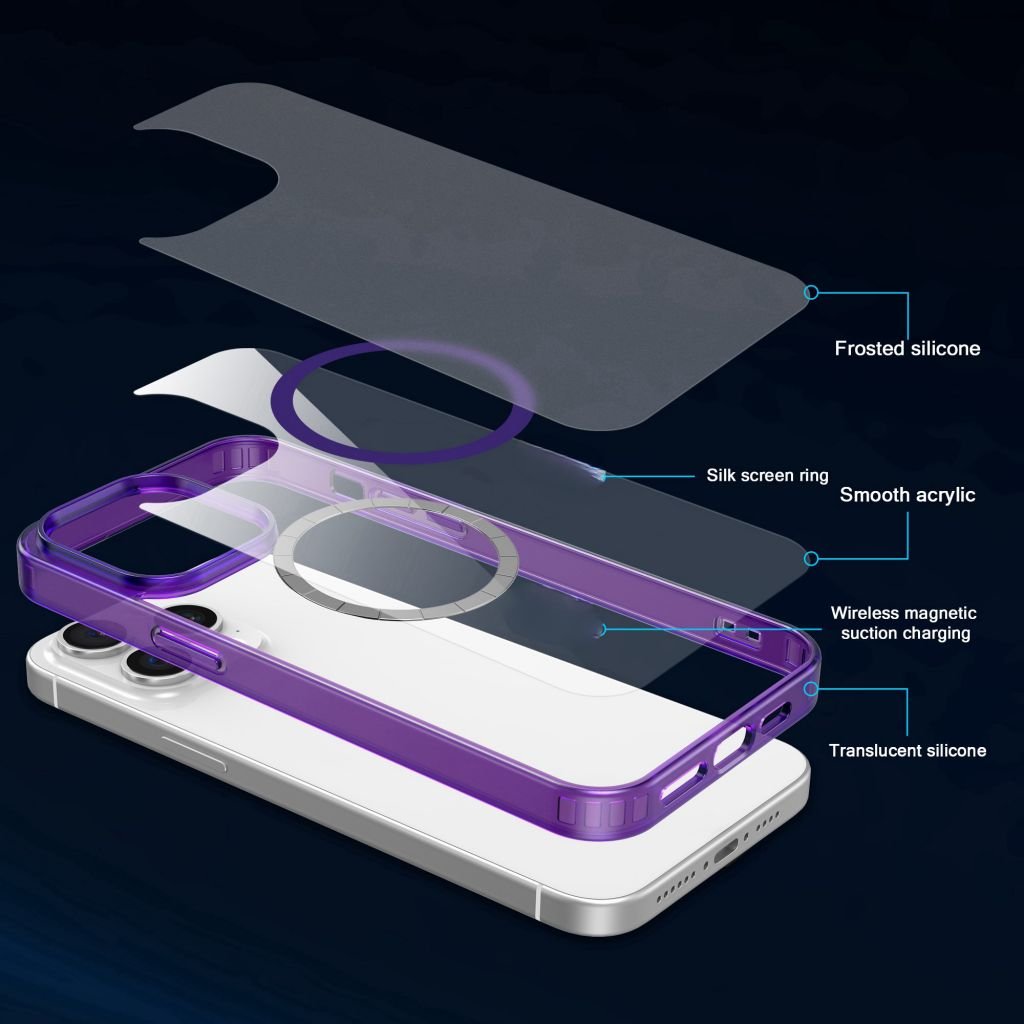 2024 New Design Transparent Color Magnetic Mobile Phone Case For iPhone 16 15 14 13 12 Pro Max 11 High Quality Shockproof