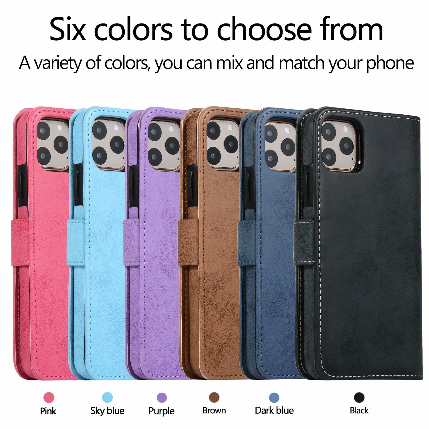 Wholesale applicable for iPhone 16 card insertion magnetic protective case 15Promax flip 2-in-1 phone leather case