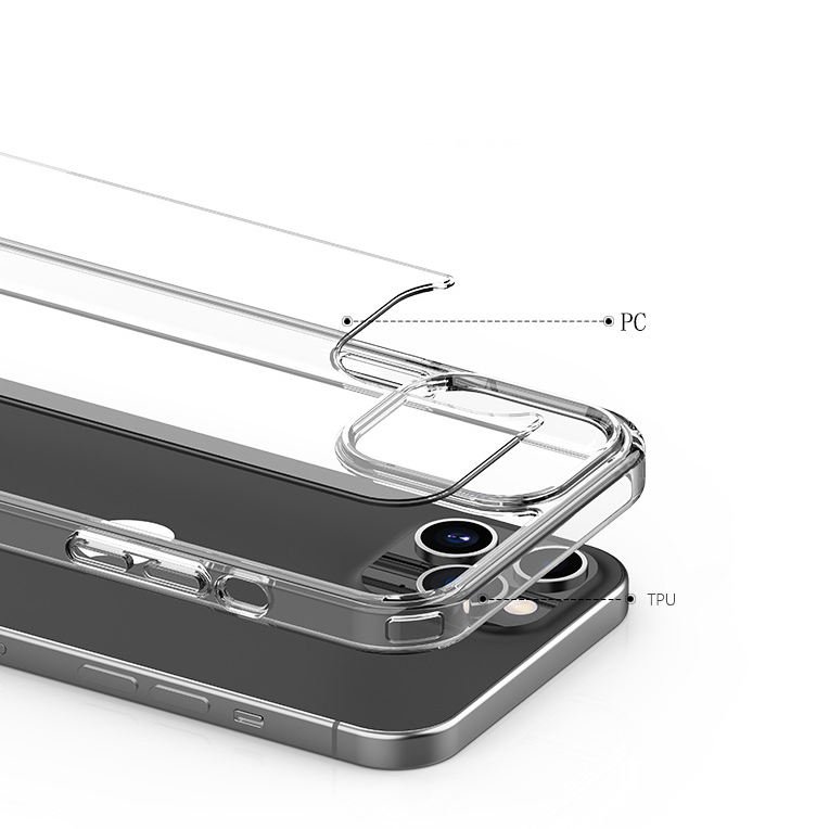 For iPhone 16 Plus Clear Phone Case Shockproof Transparent Hard PC Clear Back TPU Border for iPhone 15 Pro Max Hard Clear Case