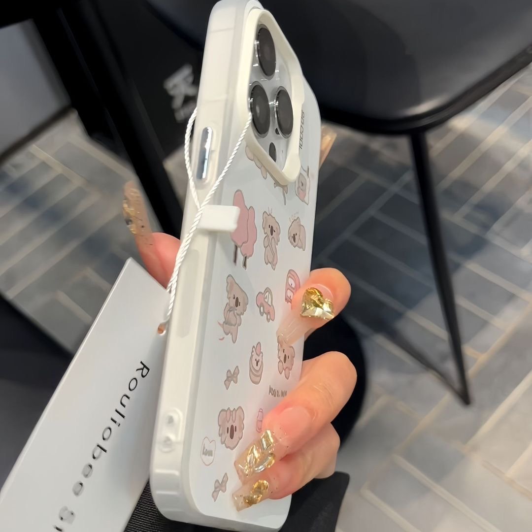 Phone Cover Case PC TPU Mobile Phone Cases Matte Silver Cool Cartoon Animal for Iphone 7/8/X/XR/XS/11/12/13/14/15 Pro Max